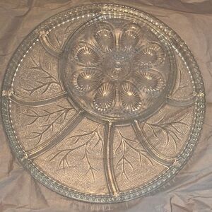 Vintage Indiana Glass Serving Platter Tray